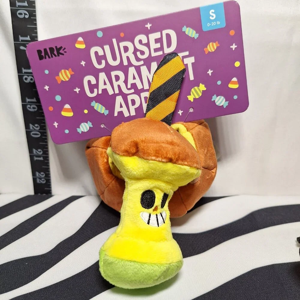 NWT Bark Cursed Caramutt Apple Dog Toy S